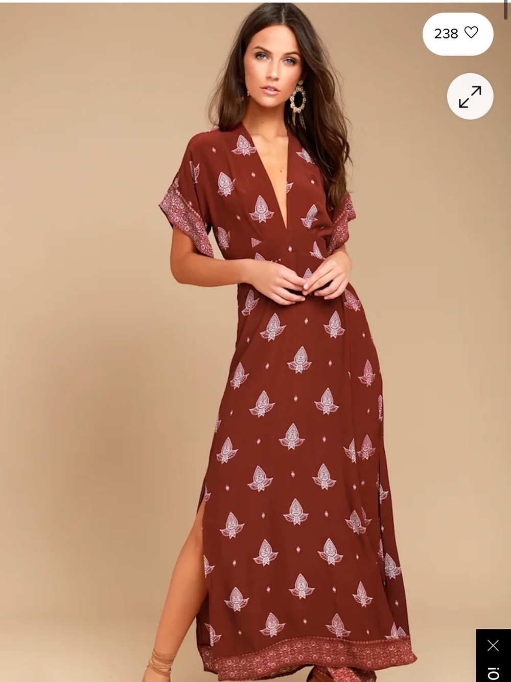 Faithful the label size 6 maxi dress boho flirty